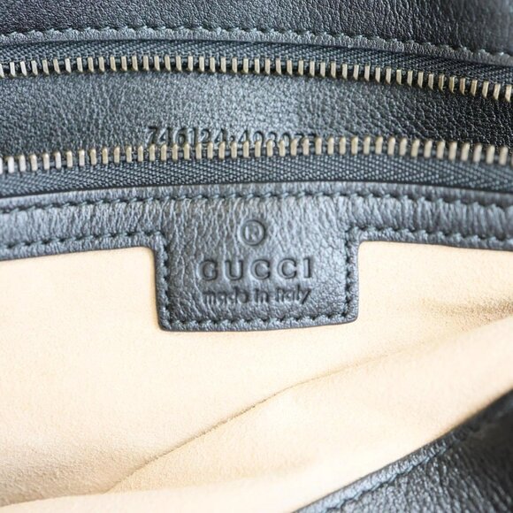 Gucci Diana Medium Leather Top Handle Shoulder Bag Black 746124 - Picture 13 of 13